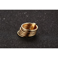 Stainless Steel Personalized Stack Gold Spinner Ring